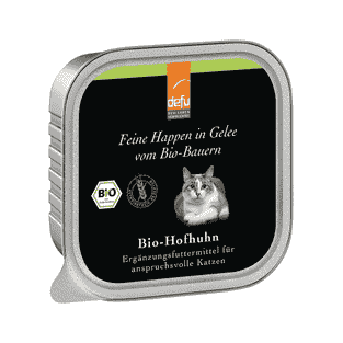 Katze Bio-Hofhuhn - Feine Happen in Gelee