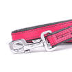 Firenze Vitello Hundeleine aus Leder in pink
