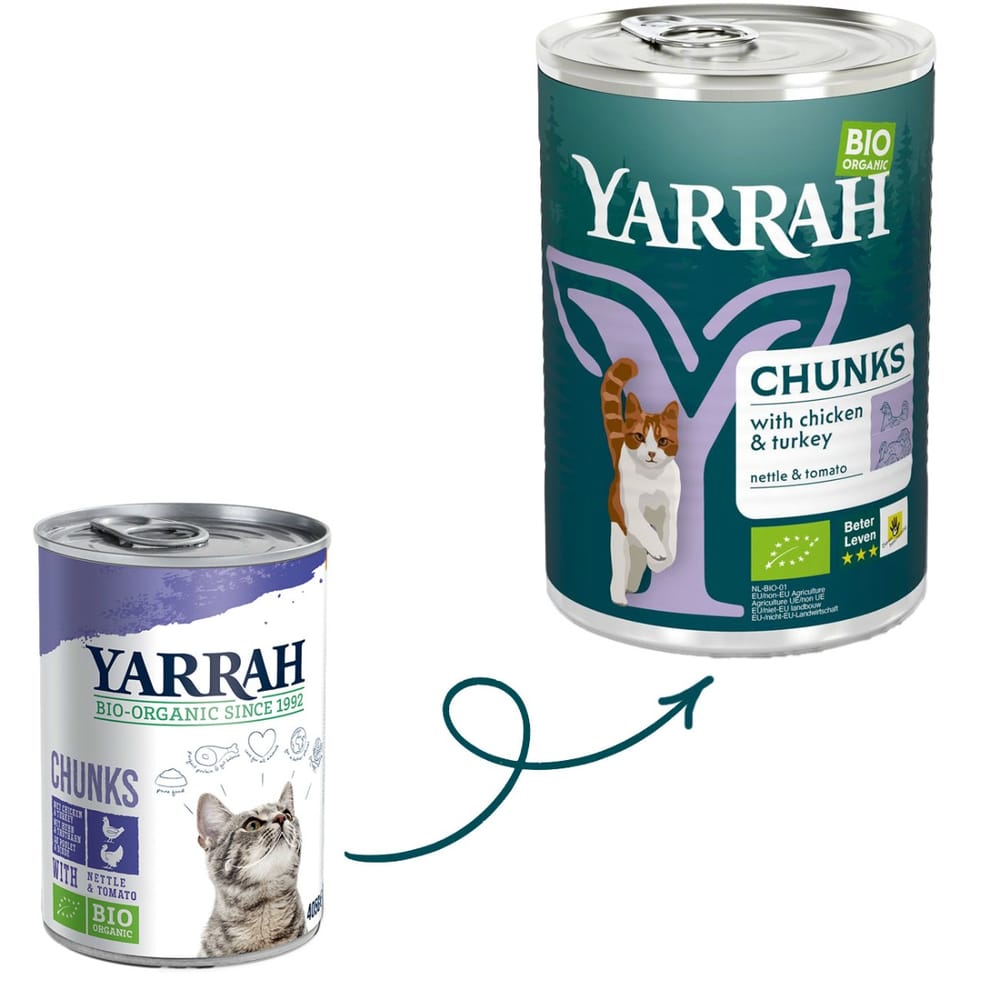 Bio Chunks au poulet et à la dinde pour chats - boîte