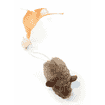 Souris en fourrure avec plume