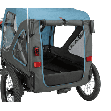 Remorque de vélo gris/bleu
