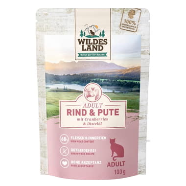 Feline Classic Adult boeuf et dinde avec cannberges - en sachets