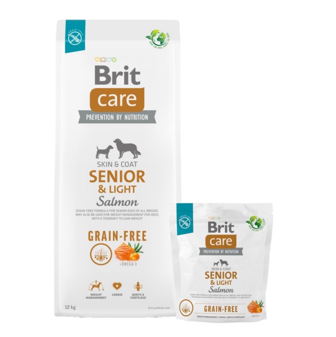 Care Dog Grainfree - Senior & Light - Salmon - Skin & Coat