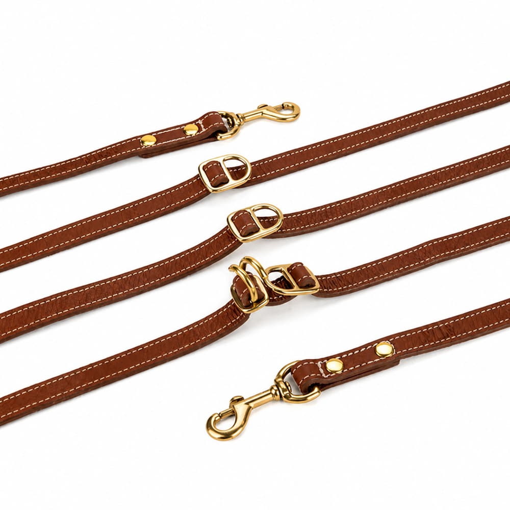3-in-1 Handsfree Leather Dog Leash