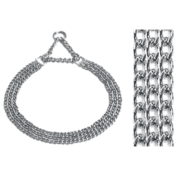 3-reihiges Kettenhalsband mit Zugstopp