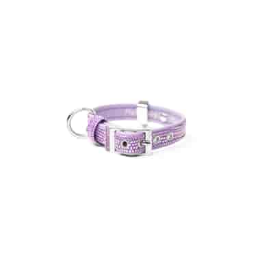 Saint Tropez Similpelle Halsband für Hunde in lila