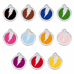 Animal tag with enamel - lightning bolt in different colors