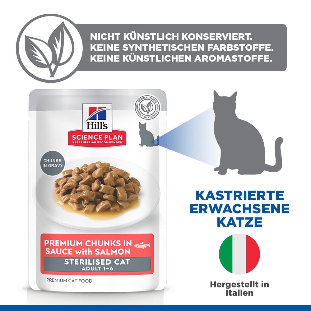 Feline Sterilised Cat Salmon - Frischebeutel