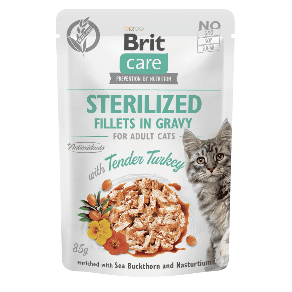 Care Cat - Sterilized - Fillets in Gravy with Turkey