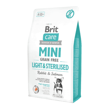 Care Dog Grainfree - Mini Breed - Rabbit & Salmon - Light & Sterilised