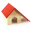 Kaninchenhaus mit Satteldach