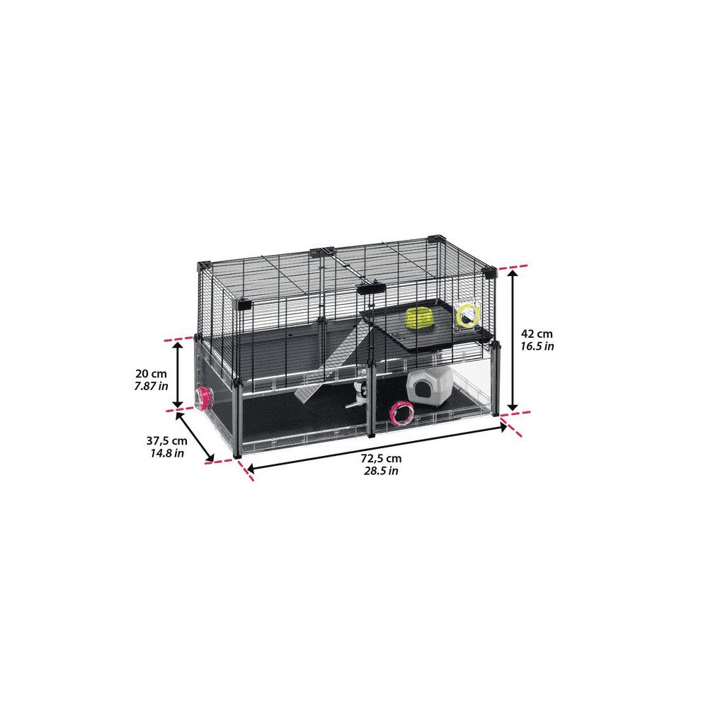 Cage pour rongeurs Multipla gris