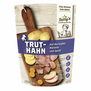 Truthahn mit Kartoffel, Karotte und Apfel