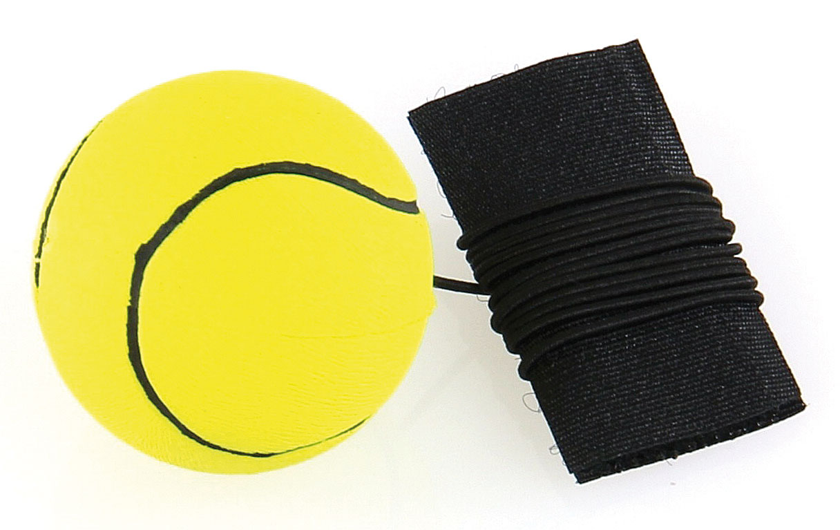 Mini tennis ball on elastic leash