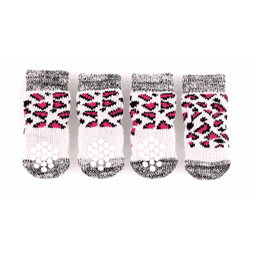 Dog socks with anti-slip tri, pink