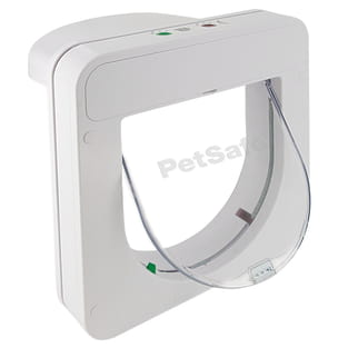 Weisse Katzentüre PetPorte Smart Flap