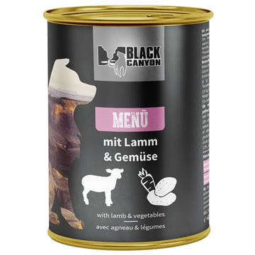 Dog menu with lamb &amp; vegetables