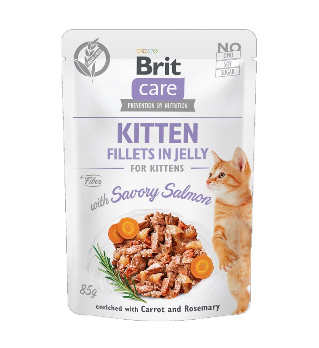 Care Cat - Kitten - Fillets in Jelly with Savory Salmon