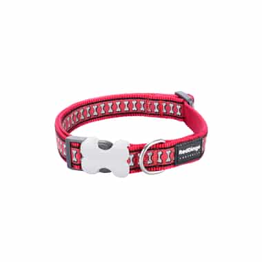 Halsband Reflective Bones Red