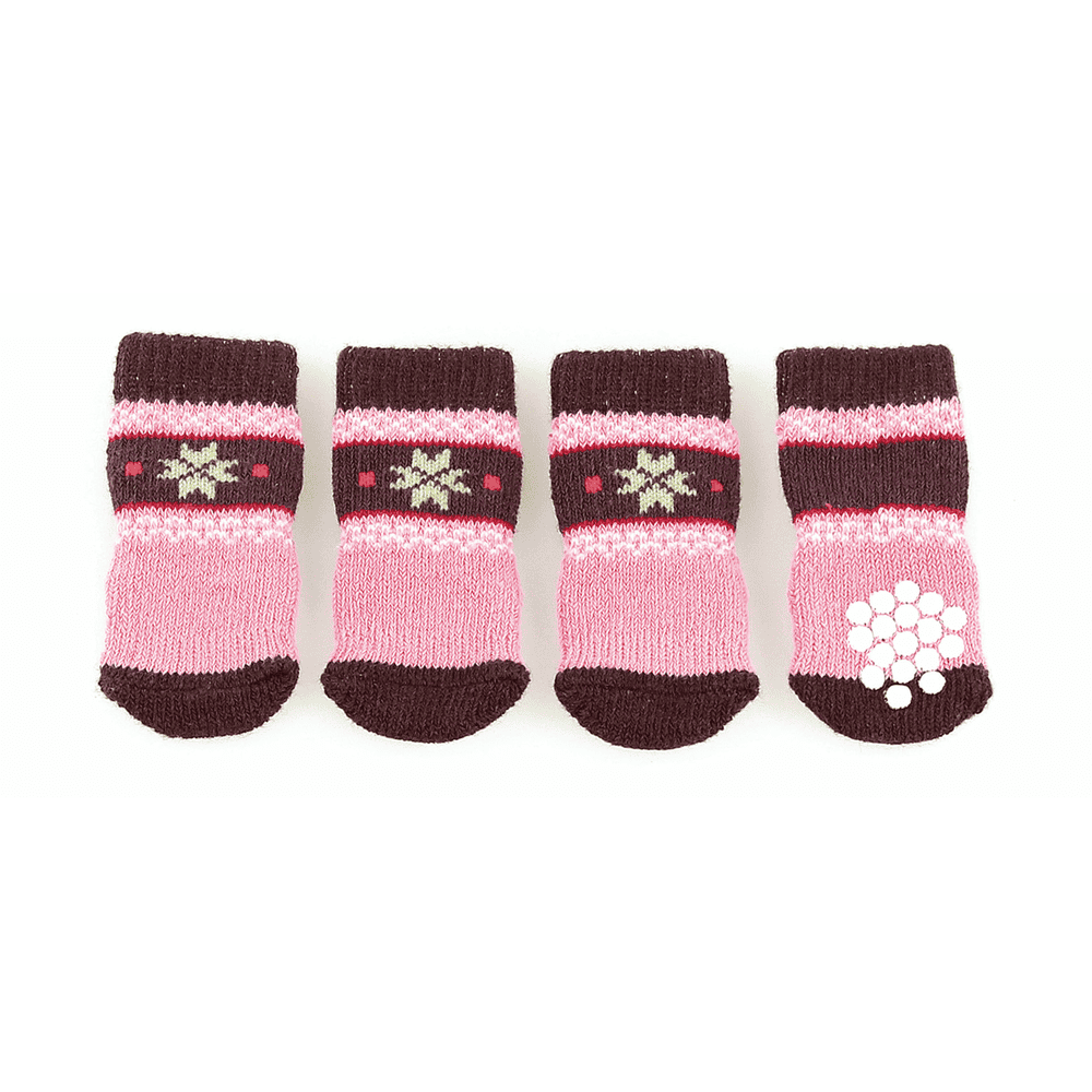 Dog socks with anti-slip Naturi, brown