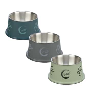 Ecuelle pour chiens à longues oreilles, acier inox/plastique
