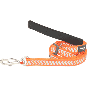 Leashes Reflective Ziggy Orange