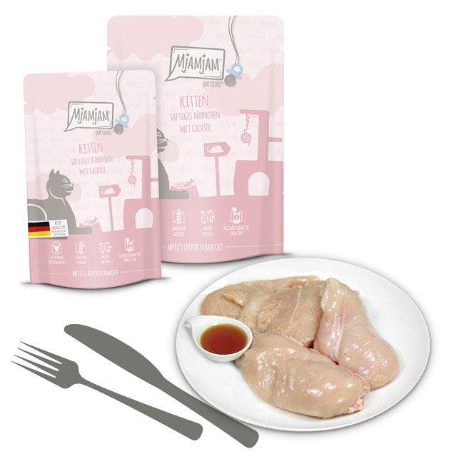 Kitten - Saftiges Hühnchen mit Lachsöl