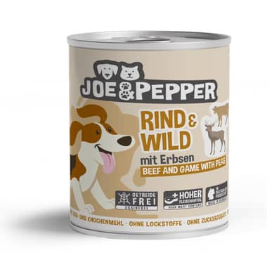 Dog Rind & Wild mit Erbsen