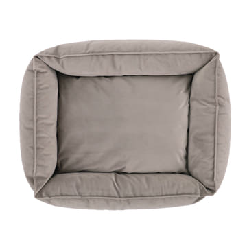 Hundebett Velours Hellgrau
