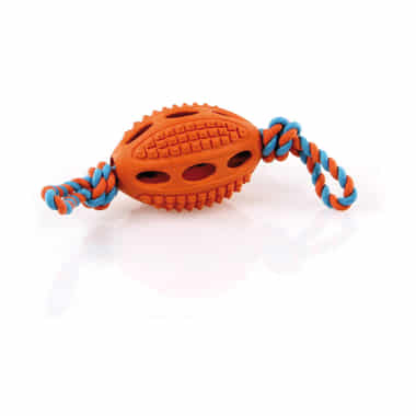 Go Dog Footballs avec corde NON TOXIC-Line