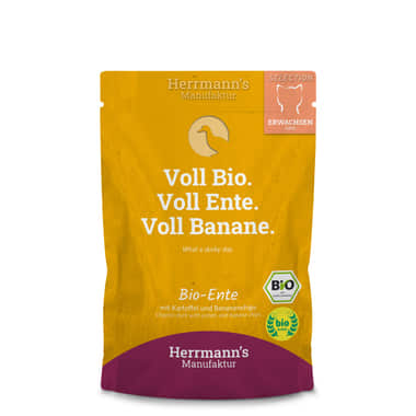 Selection Bio Ente mit Kartoffeln, Bananenchips und Kokosflocken