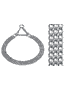 3-reihiges Kettenhalsband mit Zugstopp