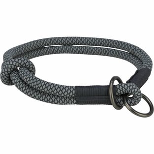 Soft Rope pull-stop collar black/grey