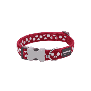 Collier Design White Spots on Red