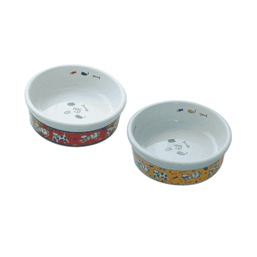 Gamelle pour chat en céramique motif chat
