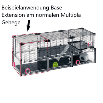 Nagerkäfig Multipla Crystal grau
