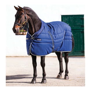 Couverture d'écurie Rambo Cosy Stable 400g - bleu marine/beige