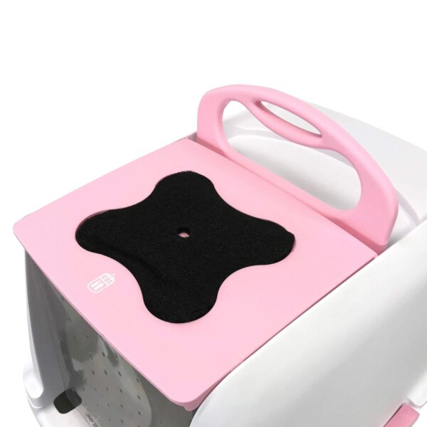 Litter box with hood