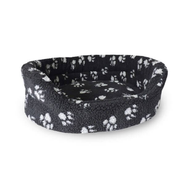 Hundebett Sherpa Paw schwarz