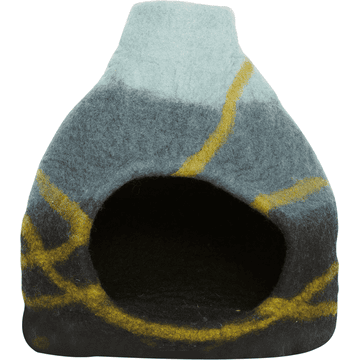 Höhle Vase Schwarz