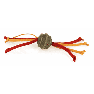 Catnip-Ball mit Lederstreifchen