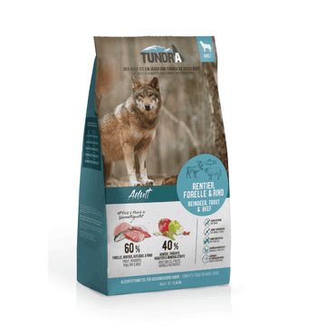 Dog Renne, truite et bœuf