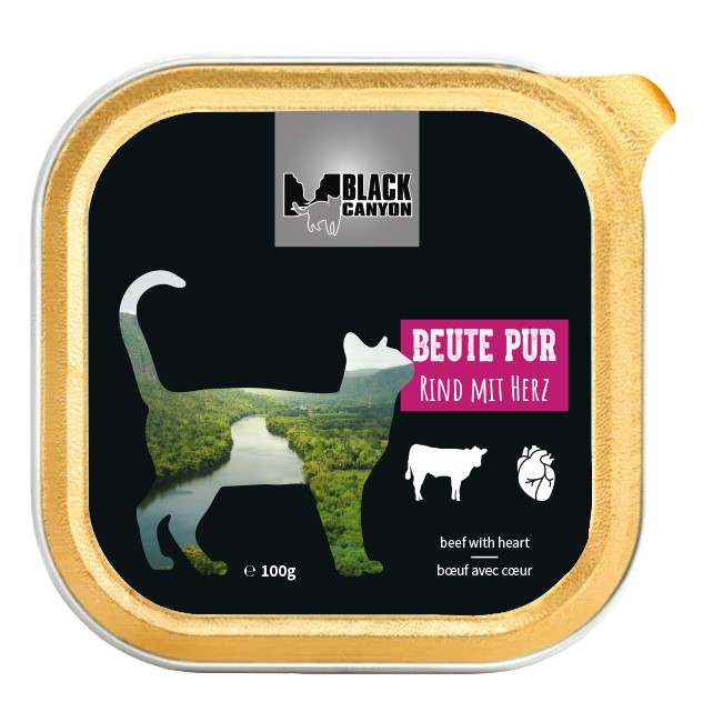 Cat Beute pur (proie pure) - bœuf avec cœur