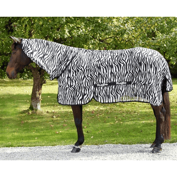 RugBe Fliegen- und Ekzemerdecke Zebra mit Halsteil