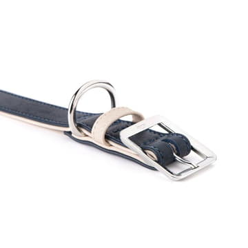 Hermitage Vitello collier pour chiens en bleu