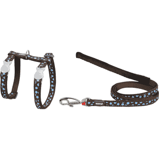 Geschirr & Leine für Katzen Design with Spots XS