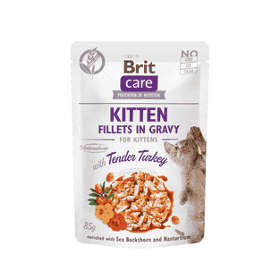 Care Cat - Kitten - Fillets in Gravy with Tender Turkey