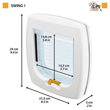 Ferplast weisse Katzentüre Swing 1SB