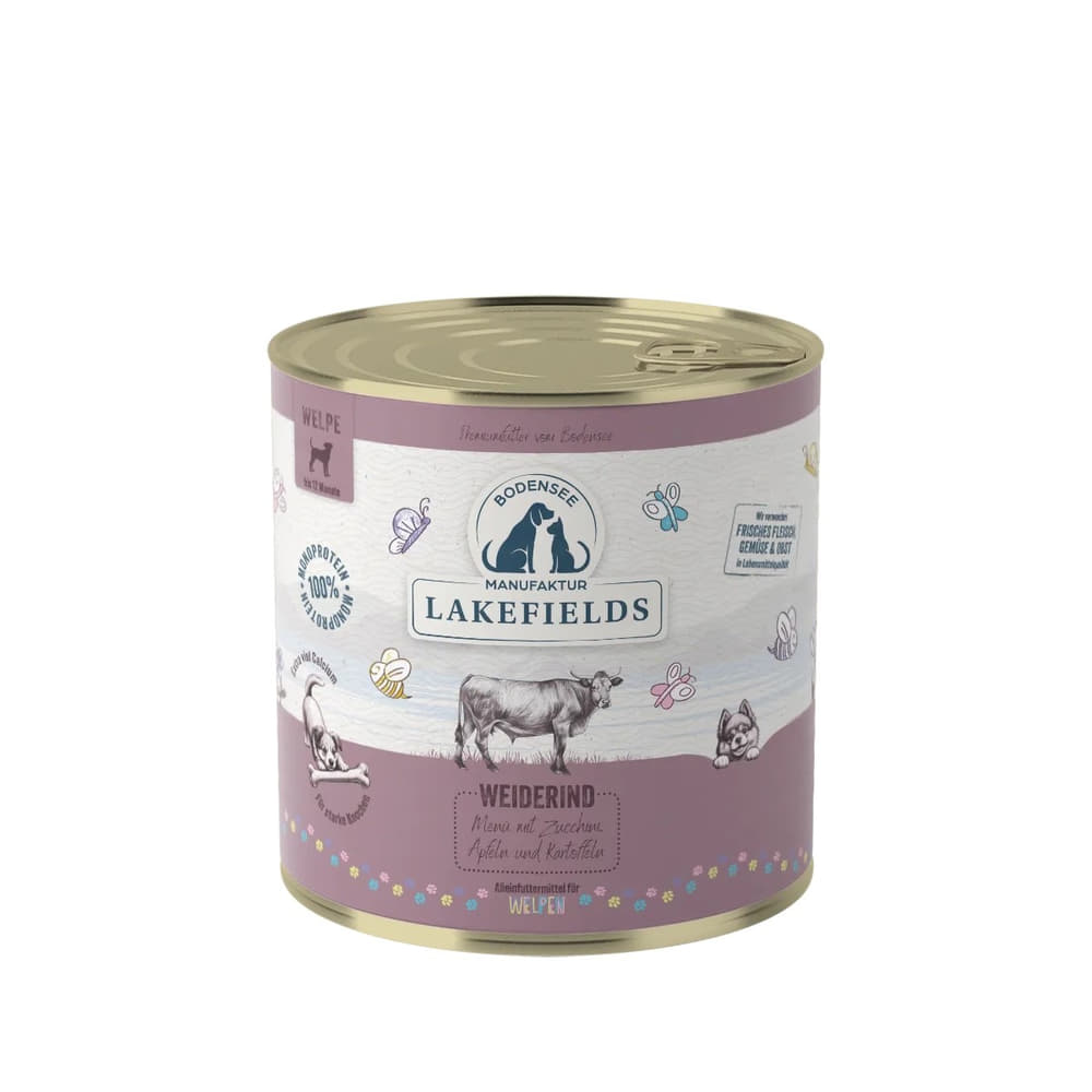 "Für Welpen Rind" Pour Chiots Bœuf de pâturage avec Carottes, Pommes & Patates - boîte