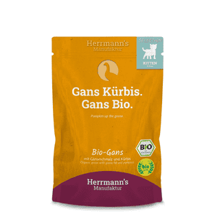 Selection 1stes Jahr Bio Kittennahrung mit Gans